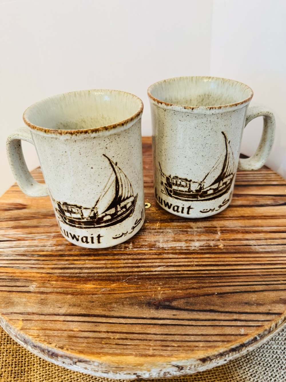 Pair of Vintage Dunoon Pottery Mugs; Made in Scotland